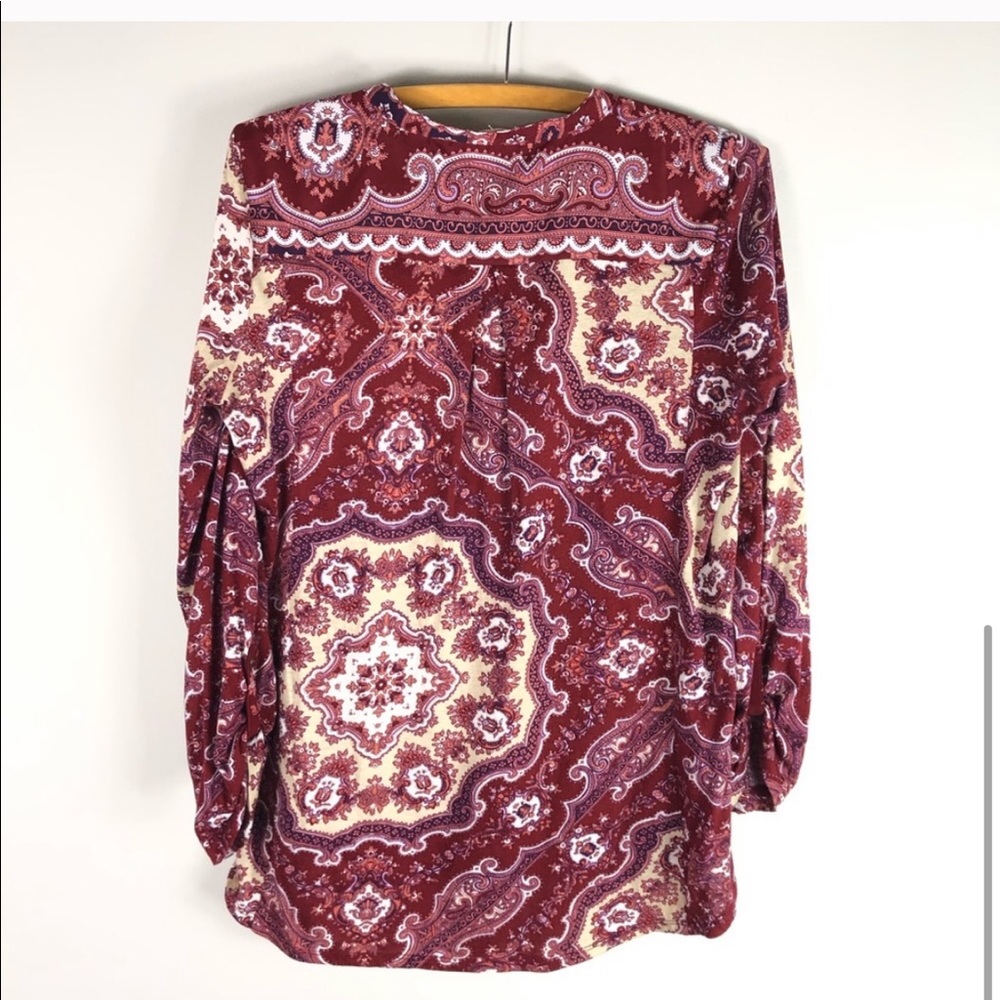 Anthropologie Tiny Devas Popover Tunic Paisley Shirt Top Long Sleeve 223 - Picture 8 of 10